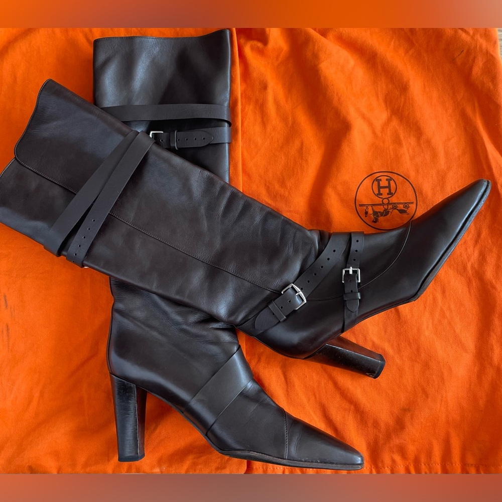 Hermes Tall Boots with Buckles